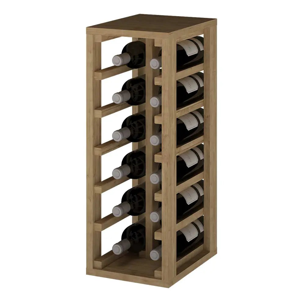 12 bottles - White stained pine