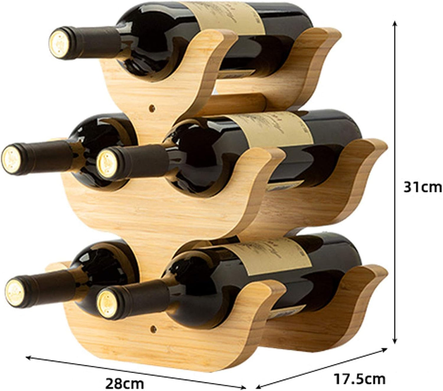 Tabletop Wine Rack, Wood Freestanding Wine Racks & Cabinets